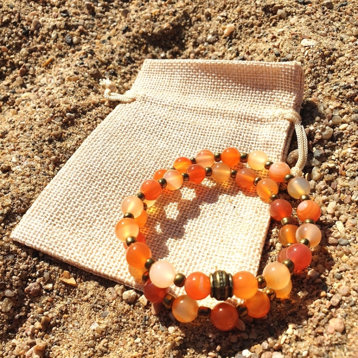 BRACELET double protection EN CORNALINE – Image 3
