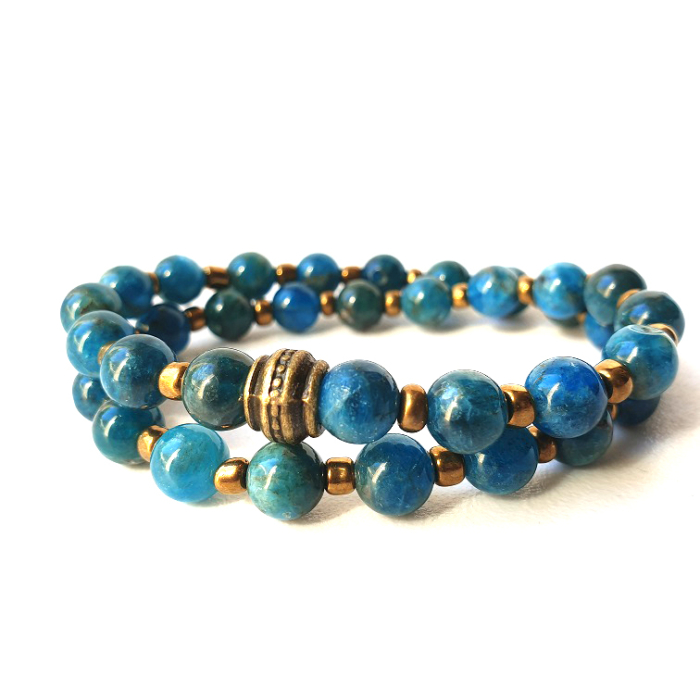BRACELET double protection EN APATITE