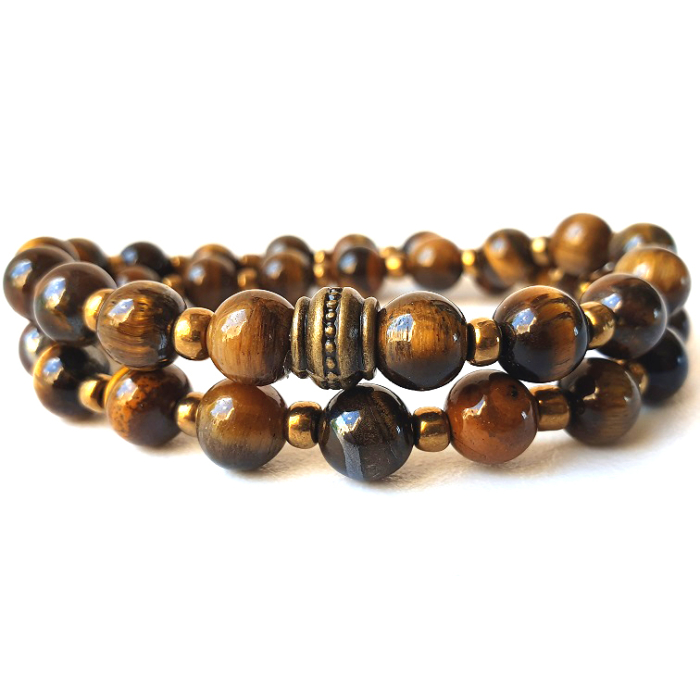 BRACELET double protection EN OEIL DE TIGRE
