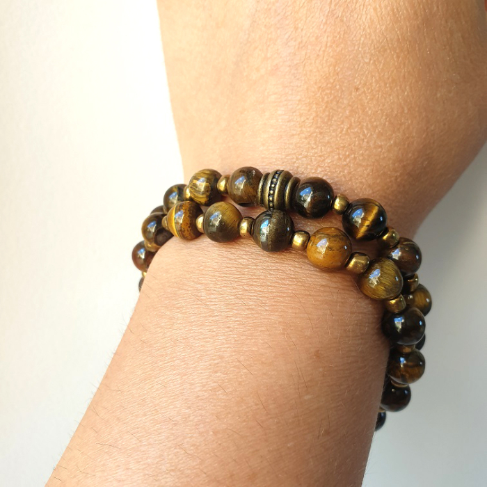 BRACELET double protection EN OEIL DE TIGRE – Image 2