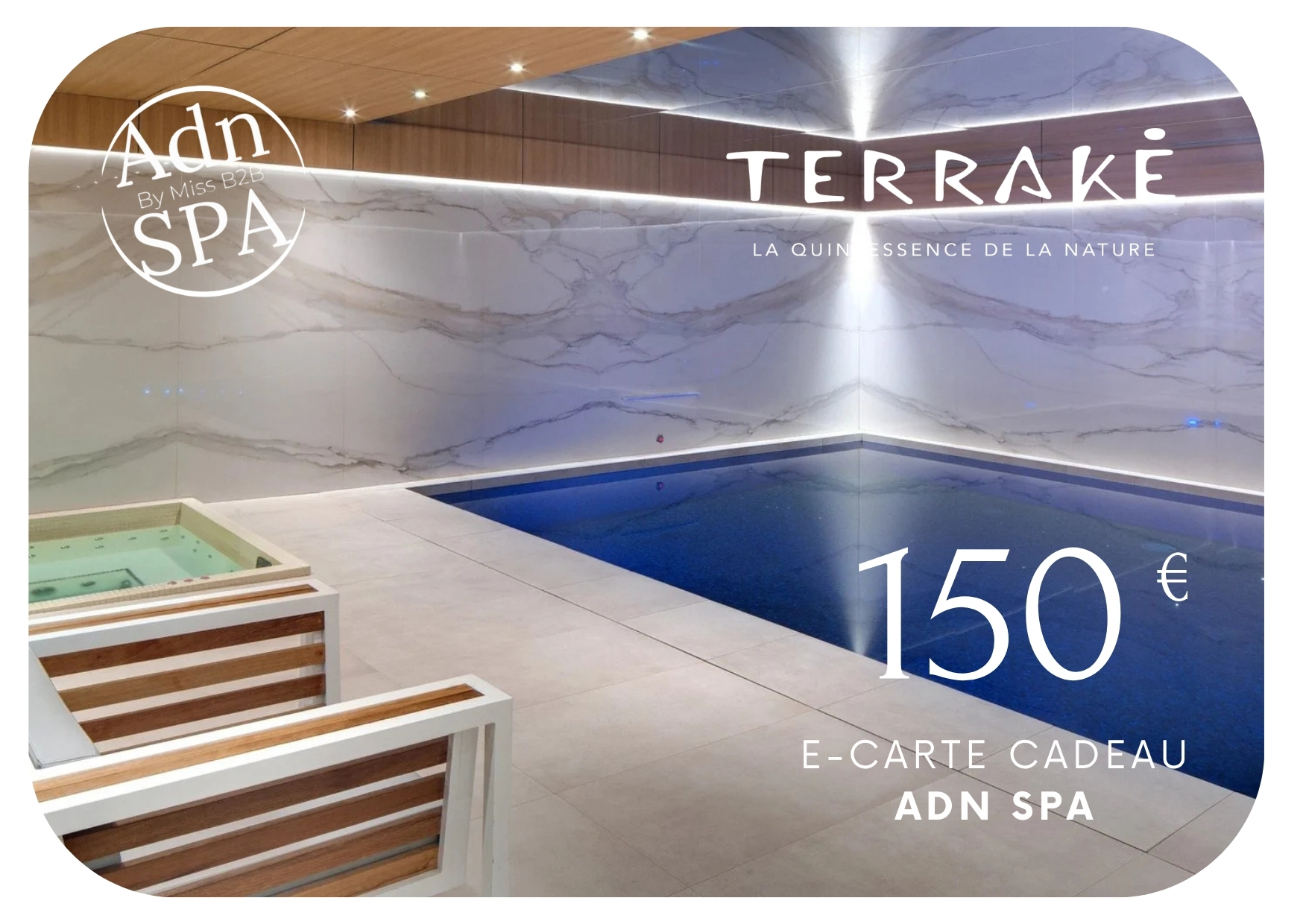 Pass Bien-Être | Carte cadeau de 150€ à utiliser au Spa TERRAKÉ BOWMANN ★★★★★