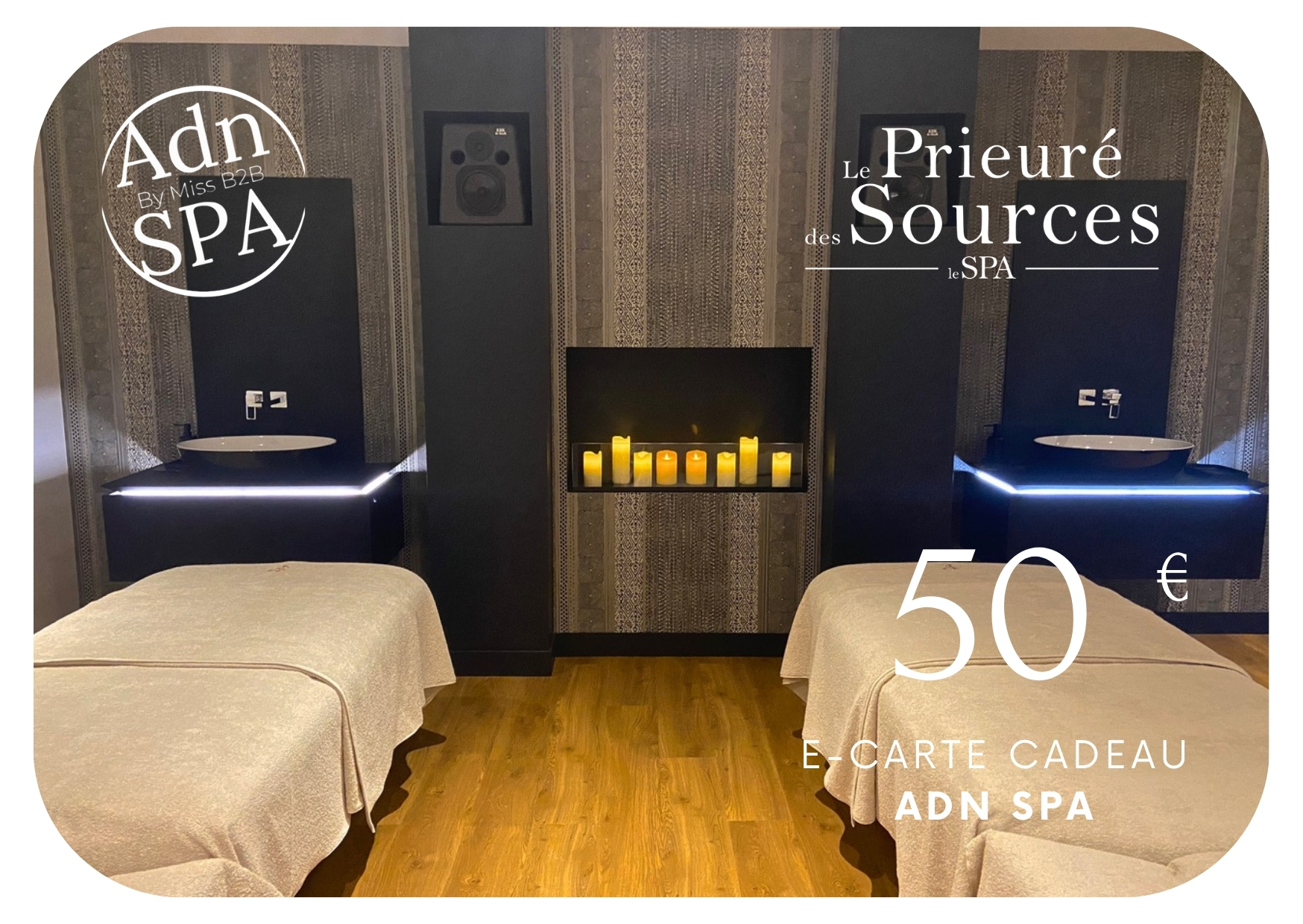 Pass Bien-Être | Carte cadeau de 50€ à utiliser au Le Prieuré des Sources Paris