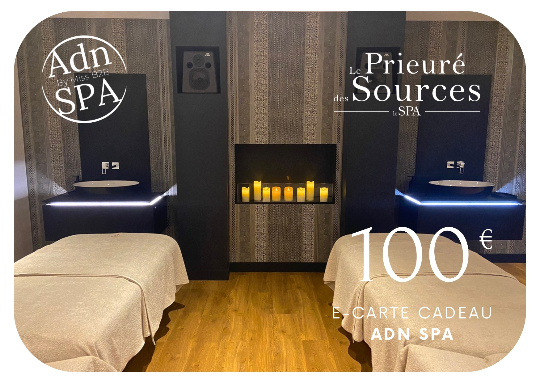 Pass Bien-Être | Carte cadeau de 100€ à utiliser au Le Prieuré des Sources Paris
