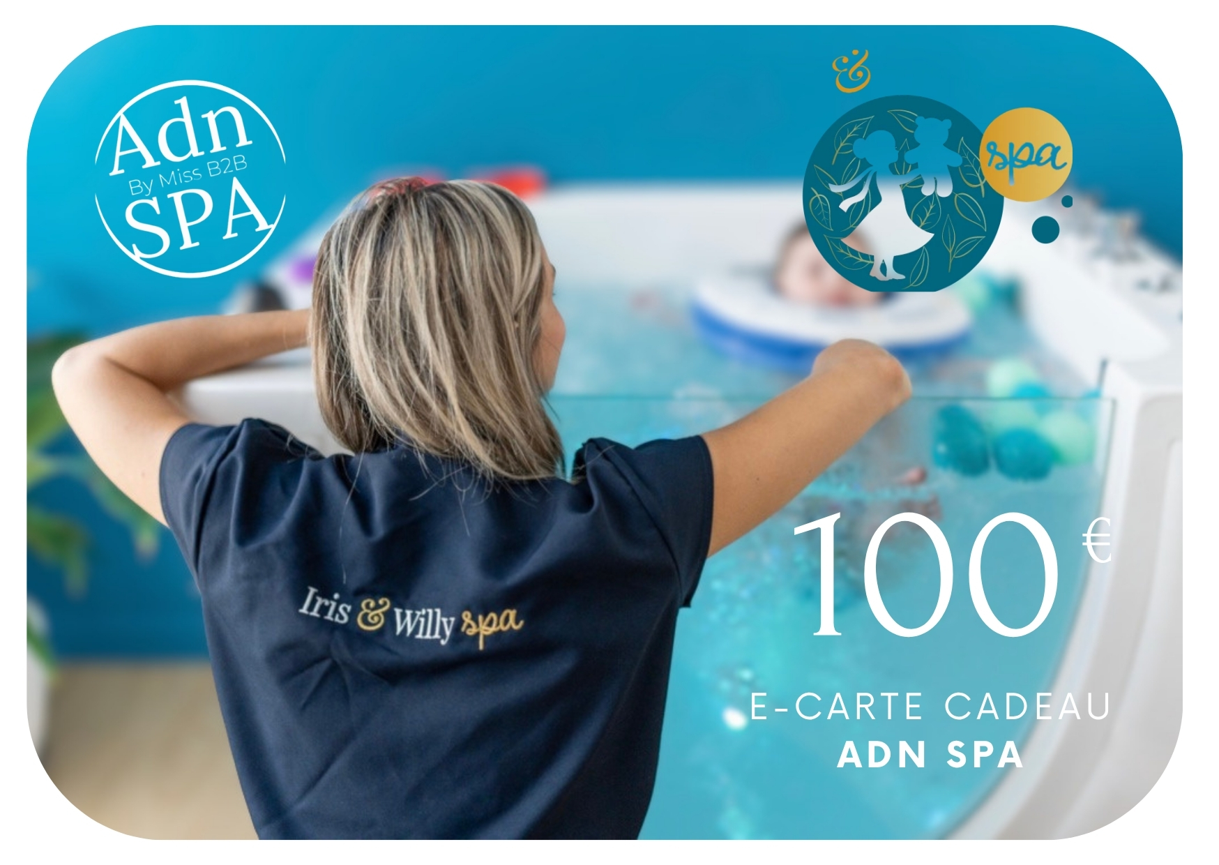 Pass Bien-Être | Carte cadeau de 100€ à utiliser au Iris & Willy Spa Toulouse