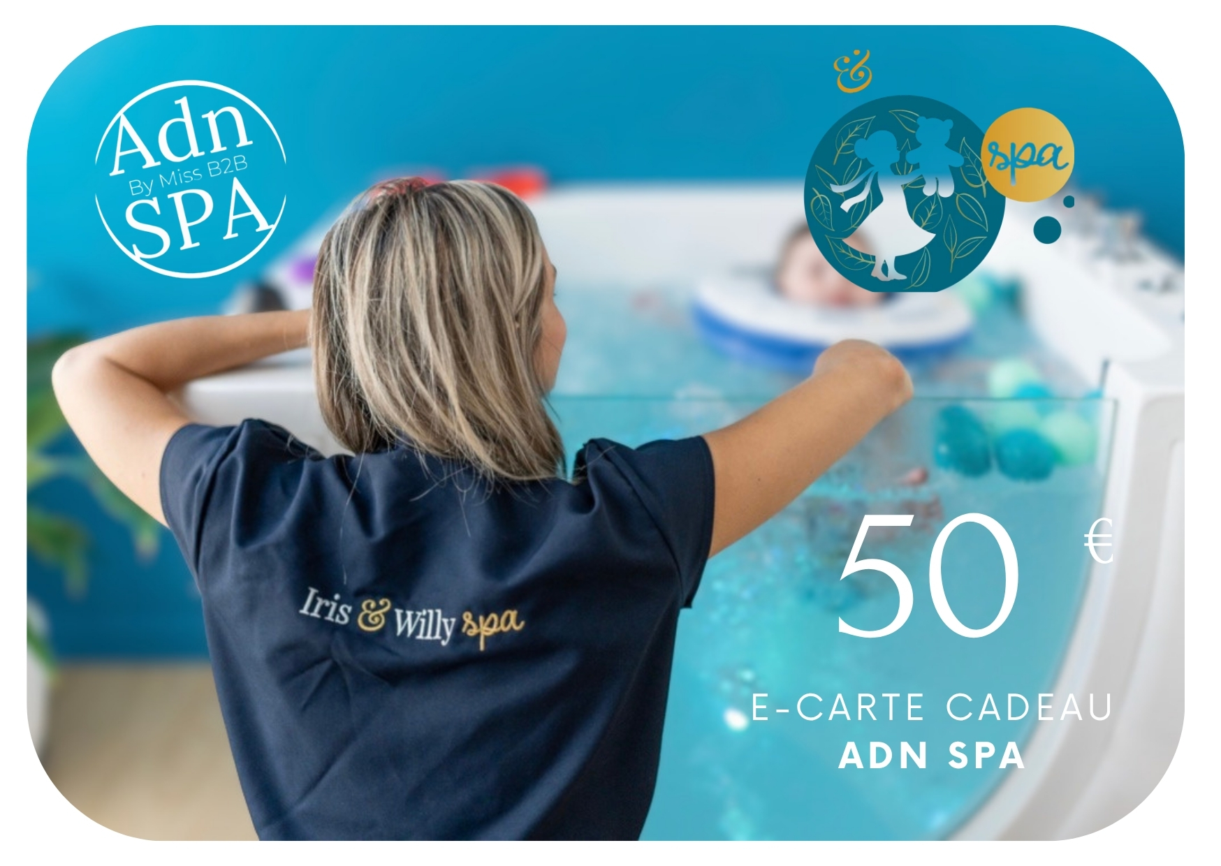 Pass Bien-Être | Carte cadeau de 50€ à utiliser au Iris & Willy Spa Lille